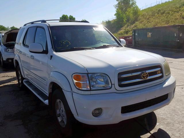 5TDBT48A42S127161 - 2002 TOYOTA SEQUOIA LI WHITE photo 1