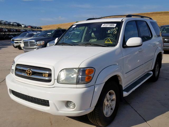 5TDBT48A42S127161 - 2002 TOYOTA SEQUOIA LI WHITE photo 2