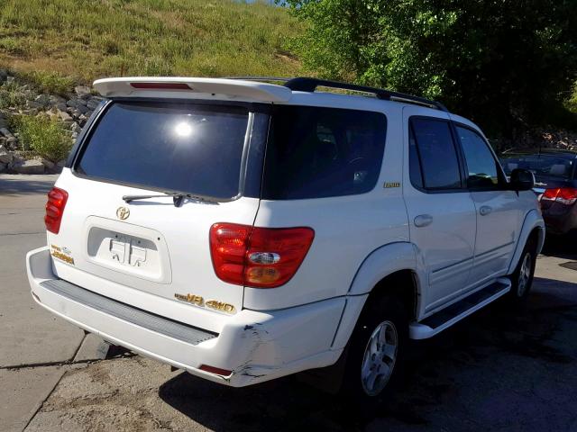 5TDBT48A42S127161 - 2002 TOYOTA SEQUOIA LI WHITE photo 4