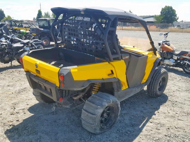 3JBKGAN24FJ001487 - 2015 CAN-AM COMMANDER YELLOW photo 4