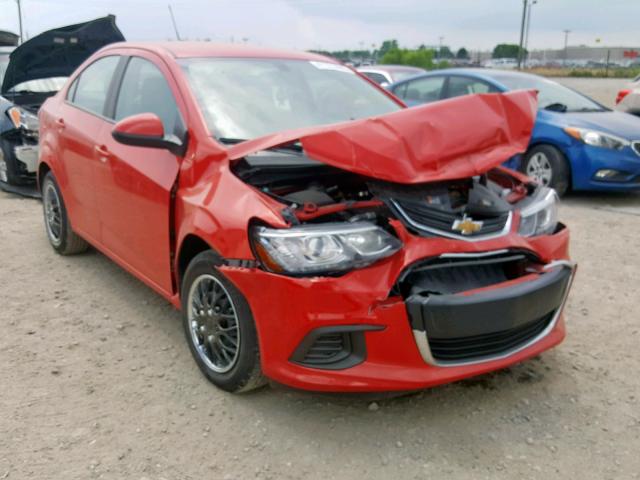 1G1JB5SH6H4174442 - 2017 CHEVROLET SONIC LS RED photo 1