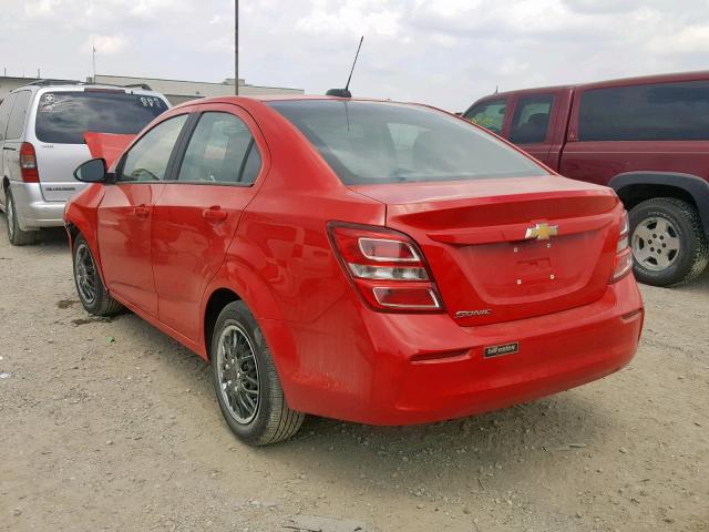 1G1JB5SH6H4174442 - 2017 CHEVROLET SONIC LS RED photo 3