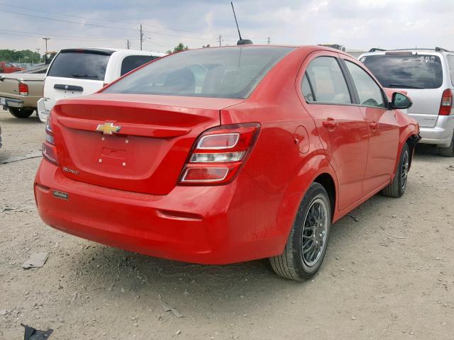 1G1JB5SH6H4174442 - 2017 CHEVROLET SONIC LS RED photo 4