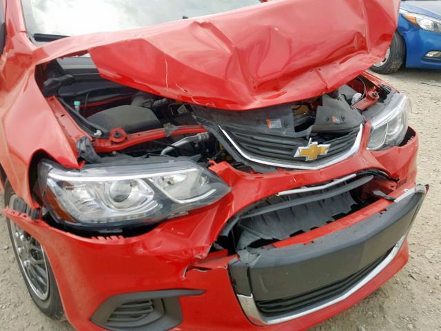 1G1JB5SH6H4174442 - 2017 CHEVROLET SONIC LS RED photo 9