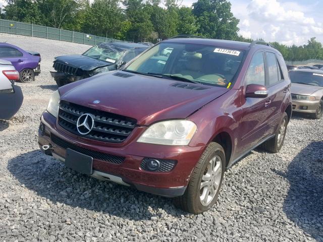 4JGBB86E76A093375 - 2006 MERCEDES-BENZ ML 350 MAROON photo 2