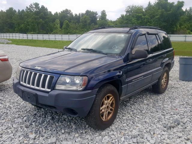 1J4GX48S34C143949 - 2004 JEEP GRAND CHER BLUE photo 2