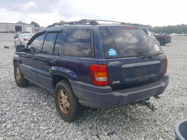 1J4GX48S34C143949 - 2004 JEEP GRAND CHER BLUE photo 3