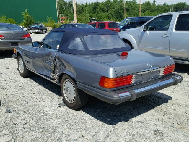 WDBBA48D9HA068113 - 1987 MERCEDES-BENZ 560 SL SILVER photo 3