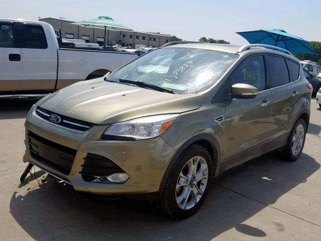 1FMCU0J90EUB10072 - 2014 FORD ESCAPE TIT GREEN photo 2