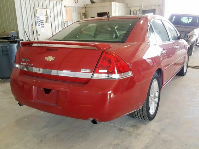 2G1WU583589282351 - 2008 CHEVROLET IMPALA LTZ RED photo 4