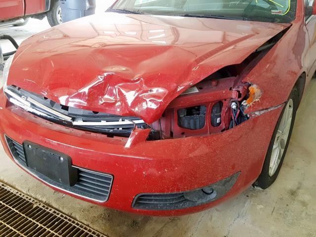 2G1WU583589282351 - 2008 CHEVROLET IMPALA LTZ RED photo 9