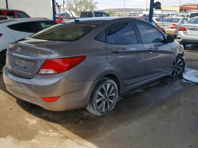 KMHCT4AE6HU365448 - 2017 HYUNDAI ACCENT SE GRAY photo 4