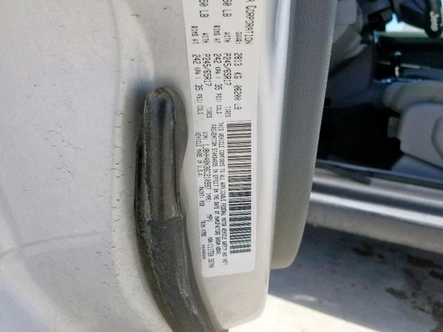 1J8HH48N36C210997 - 2006 JEEP COMMANDER SILVER photo 10