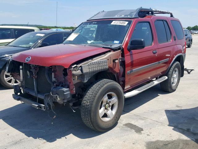 5N1ED28T34C657332 - 2004 NISSAN XTERRA XE RED photo 2