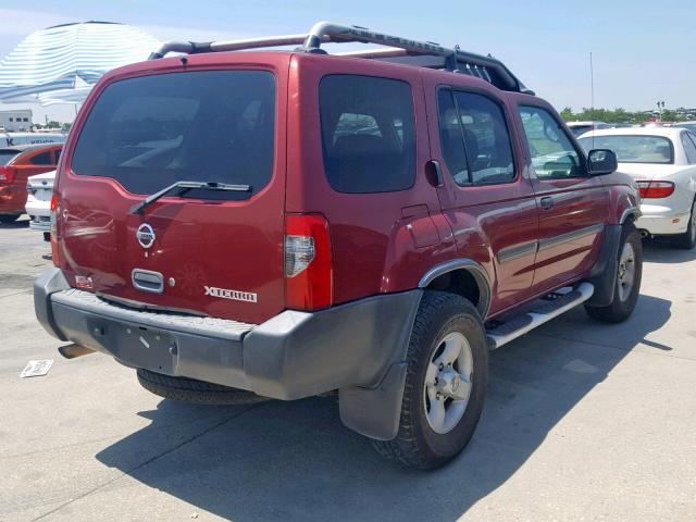 5N1ED28T34C657332 - 2004 NISSAN XTERRA XE RED photo 4