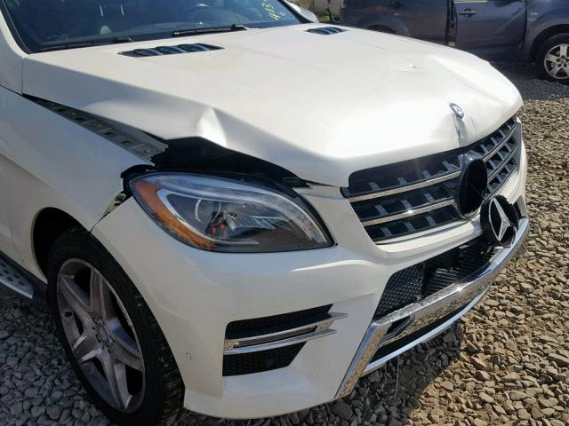 4JGDA5GB7FA593132 - 2015 MERCEDES-BENZ ML 400 4MA WHITE photo 9