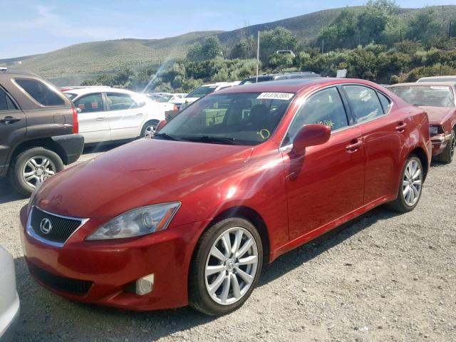 JTHCK262372014211 - 2007 LEXUS IS 250 RED photo 2