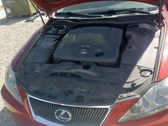 JTHCK262372014211 - 2007 LEXUS IS 250 RED photo 7