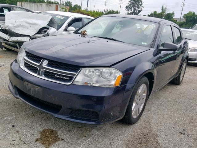 1B3BD4FBXBN543828 - 2011 DODGE AVENGER EX BLUE photo 2