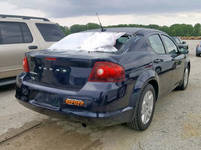 1B3BD4FBXBN543828 - 2011 DODGE AVENGER EX BLUE photo 4