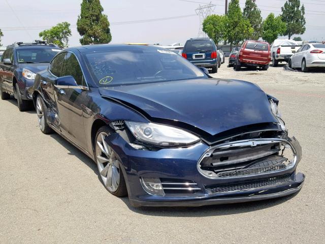 5YJSA1CP4DFP16413 - 2013 TESLA MODEL S BLUE photo 1