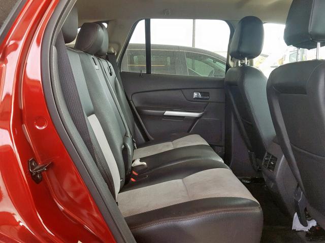 2FMDK3J96DBC58159 - 2013 FORD EDGE SEL RED photo 6