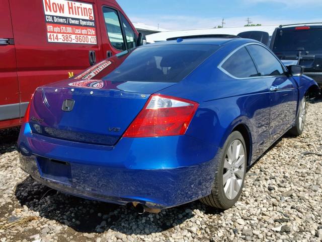 1HGCS2B84AA010629 - 2010 HONDA ACCORD EXL BLUE photo 4