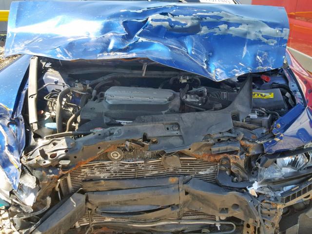 1HGCS2B84AA010629 - 2010 HONDA ACCORD EXL BLUE photo 7