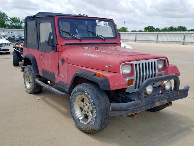 2J4FY19P0NJ515708 - 1992 JEEP WRANGLER / RED photo 1