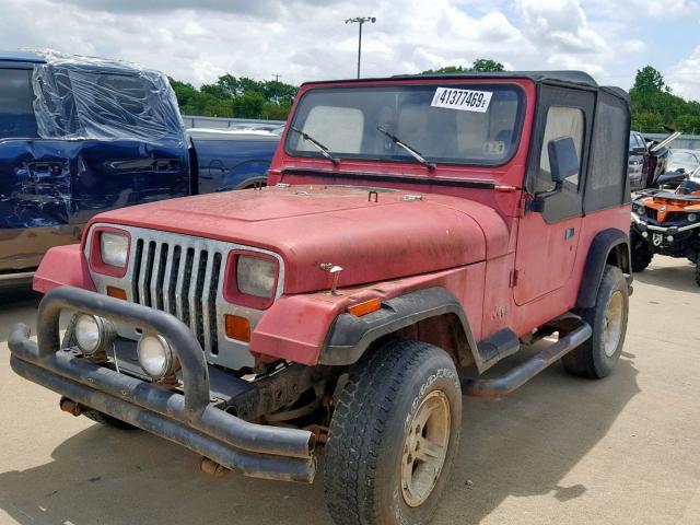 2J4FY19P0NJ515708 - 1992 JEEP WRANGLER / RED photo 2