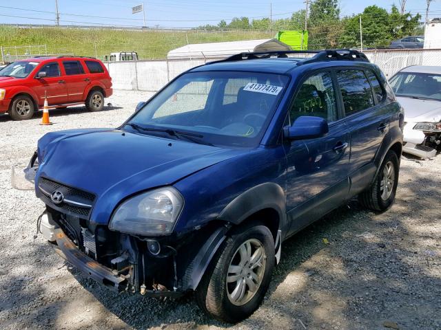 KM8JN12D67U585936 - 2007 HYUNDAI TUCSON SE BLUE photo 2