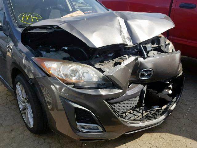 JM1BL1H5XA1248676 - 2010 MAZDA 3 S GRAY photo 9