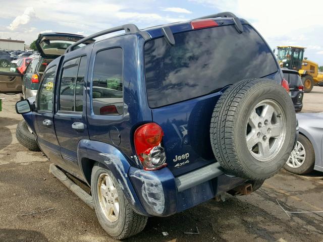 1J8GL58K32W316347 - 2002 JEEP LIBERTY LI BLUE photo 3