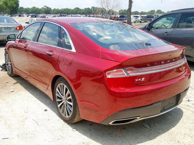 3LN6L5C98HR644152 - 2017 LINCOLN MKZ SELECT RED photo 3