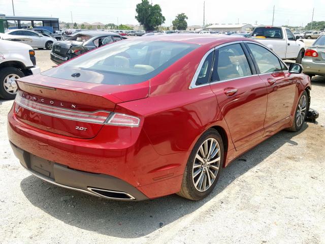 3LN6L5C98HR644152 - 2017 LINCOLN MKZ SELECT RED photo 4