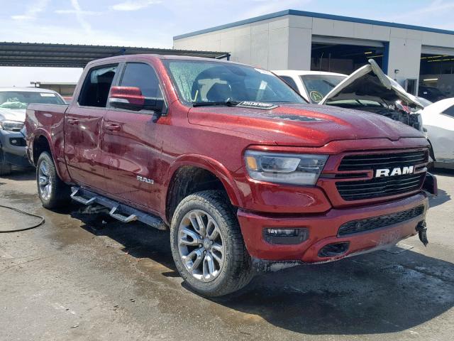 1C6SRFJT6KN605843 - 2019 RAM 1500 LARAM MAROON photo 1