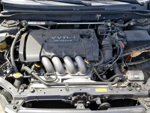 2T1BY30E75C367781 - 2005 TOYOTA COROLLA XR GRAY photo 7