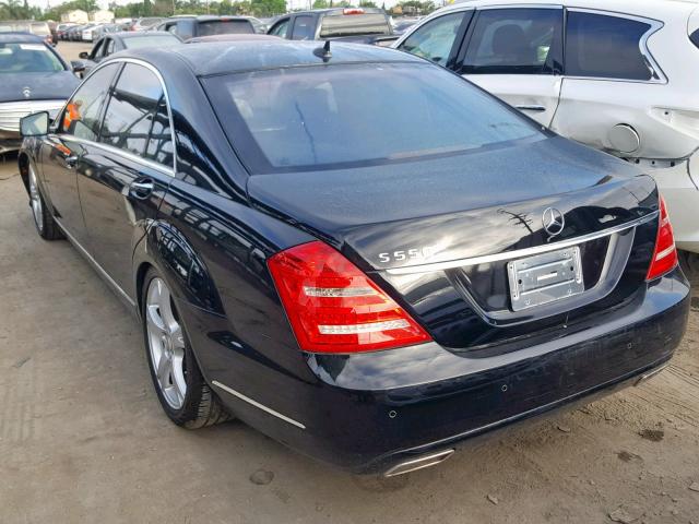 WDDNG7DB0DA531579 - 2013 MERCEDES-BENZ S 550 BLACK photo 3