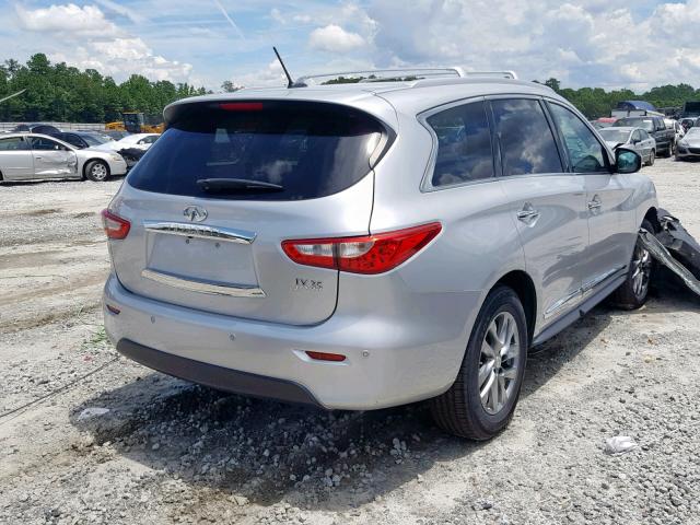 5N1AL0MM6DC336292 - 2013 INFINITI JX35 SILVER photo 4