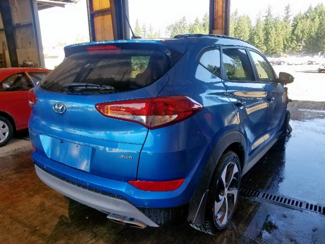 KM8J3CA23HU547390 - 2017 HYUNDAI TUCSON LIM BLUE photo 4