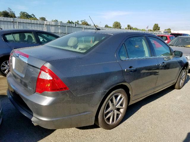 3FAHP0JG9CR265391 - 2012 FORD FUSION SEL GRAY photo 4