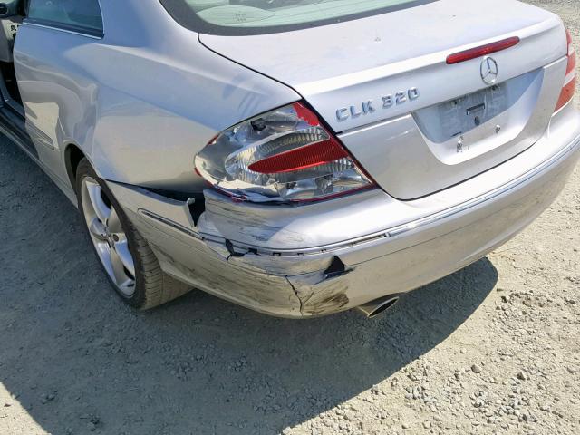 WDBTJ65J54F113359 - 2004 MERCEDES-BENZ CLK 320C SILVER photo 9