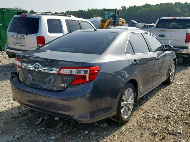 4T1BD1FK8CU051086 - 2012 TOYOTA CAMRY HYBR GRAY photo 4