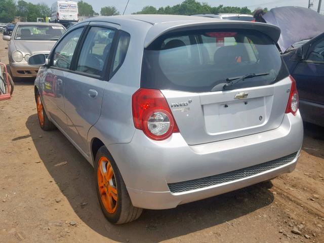 KL1TG6DEXBB191409 - 2011 CHEVROLET AVEO LT SILVER photo 3