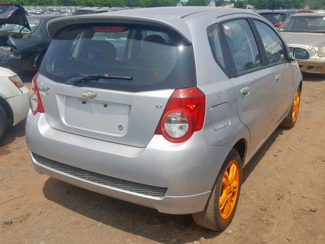 KL1TG6DEXBB191409 - 2011 CHEVROLET AVEO LT SILVER photo 4