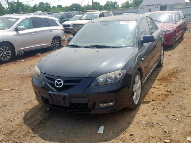 JM1BK324381863546 - 2008 MAZDA 3 S BLACK photo 2