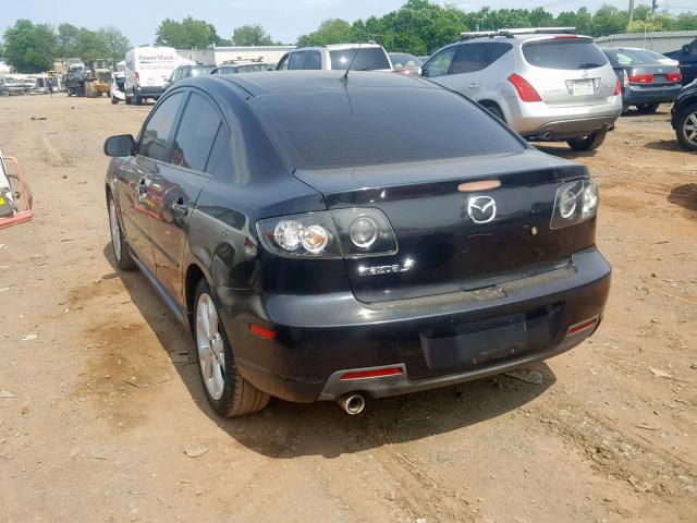 JM1BK324381863546 - 2008 MAZDA 3 S BLACK photo 3