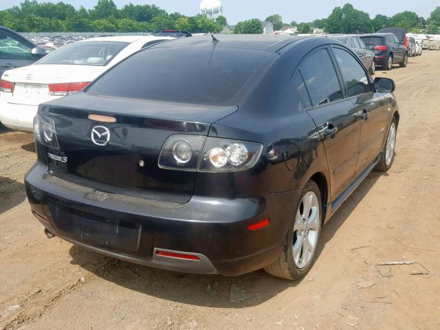 JM1BK324381863546 - 2008 MAZDA 3 S BLACK photo 4