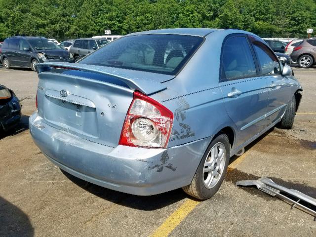 KNAFE121645035641 - 2004 KIA NEW SPECTR BLUE photo 4