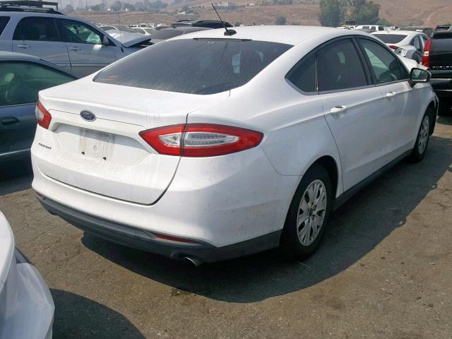 3FA6P0G77DR280472 - 2013 FORD FUSION S WHITE photo 4